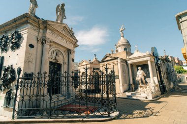 Recoleta Mezarlığı, Buenos Aires, Arjantin 'deki en önemli ve en ünlü mezarlık. Yüksek kalite fotoğraf