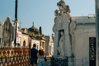 Recoleta Mezarlığı, Buenos Aires, Arjantin 'deki en önemli ve en ünlü mezarlık. Yüksek kalite fotoğraf