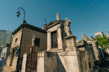 Recoleta Mezarlığı, Buenos Aires, Arjantin 'deki en önemli ve en ünlü mezarlık. Yüksek kalite fotoğraf