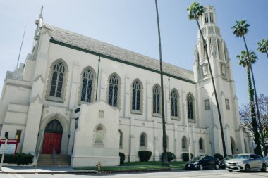 Los Angeles 'taki Aziz James Episcopal Kilisesi, ABD - 2 Mart 2024. Yüksek kalite fotoğraf