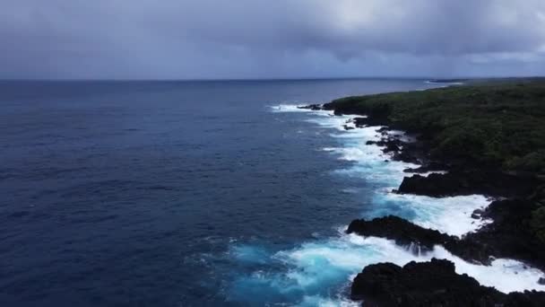Onde Rocciose Costiere Aeree Hawaii Big Island Più Grande Destinazione — Video Stock