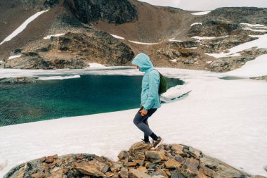 Laguna 5 Cinco Hermanos Ushuaia, Tierra del Fuego, Arjantin 'de. Yüksek kalite fotoğraf