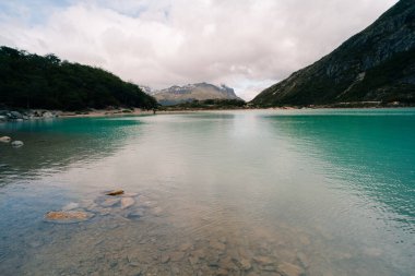 Laguna Esmeralda manzarası. Emerald Gölü - Ushuaia, Arjantin. Yüksek kalite fotoğraf