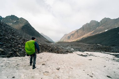Patagonya, Tierra del Fuego 'daki Cerro Guanaco' ya yürüyüş. Yüksek kalite fotoğraf