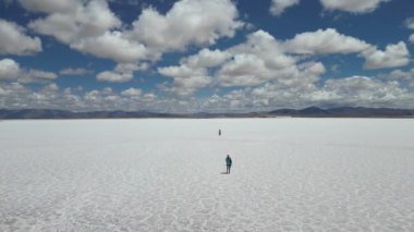 Salinas Grandes 'in hava manzarası, Jujuy, Arjantin - 2 Mart 2024
