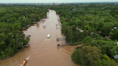 Tigre, Buenos Aires, Arjantin için helikopterden hava görüntüsü