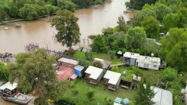 Tigre, Buenos Aires, Arjantin için helikopterden hava görüntüsü