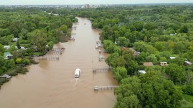 Tigre, Buenos Aires, Arjantin için helikopterden hava görüntüsü