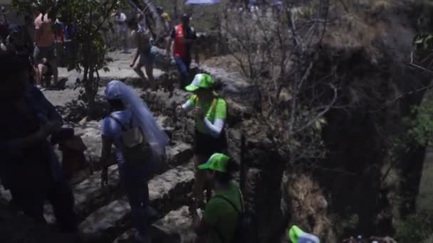 Tepozteco Piramidi Tepoztlan Morelos Meksika Nisan 2023 — Stok video