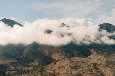 Jujuy Arjantin 'in küçük Maimara kasabasının panoramik manzarası. Yüksek kalite fotoğraf
