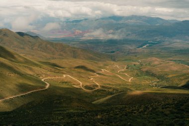 road to anorama of the Cerro de los 14 Colores, Jujuy, Argentina. High quality photo clipart