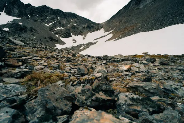 Ushuaia, Arjantin 'in Savaş Buzulu manzarası. Yüksek kalite fotoğraf