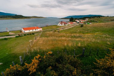 Estancia Harberton, the Historic Remote Ranch on Beagle channel, Ushuaia, Province of Tierra del Fuego, Patagonia, Argentina. High quality photo clipart
