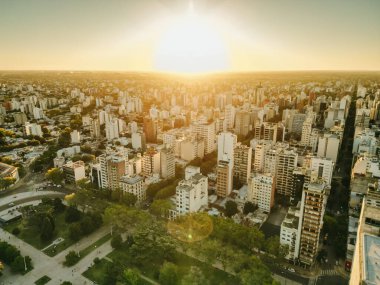 Arjantin 'deki La Plata kasabasının havadan görünüşü. Yüksek kalite fotoğraf