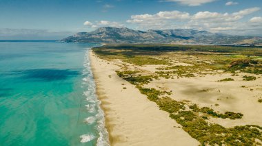 Türkiye 'nin Antalya kentinde el değmemiş bir Patara Sahili manzarası. Yüksek kalite fotoğraf