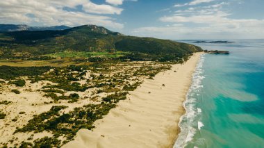 Türkiye 'nin Antalya kentinde el değmemiş bir Patara Sahili manzarası. Yüksek kalite fotoğraf