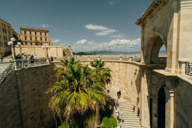 Bastion of Saint Remy famous monument Cagliari, Sardinia - may 2 2024. High quality photo clipart