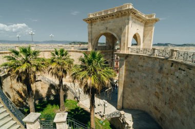 Bastion of Saint Remy famous monument Cagliari, Sardinia - may 2 2024. High quality photo clipart