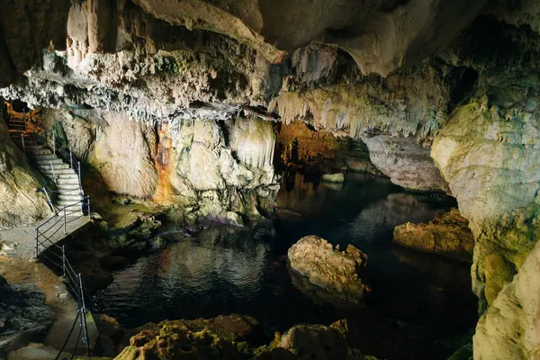 stock image  grotto Grotta di Nettuno, Capo Caccia, Alghero, Sardinia, Italy. High quality photo