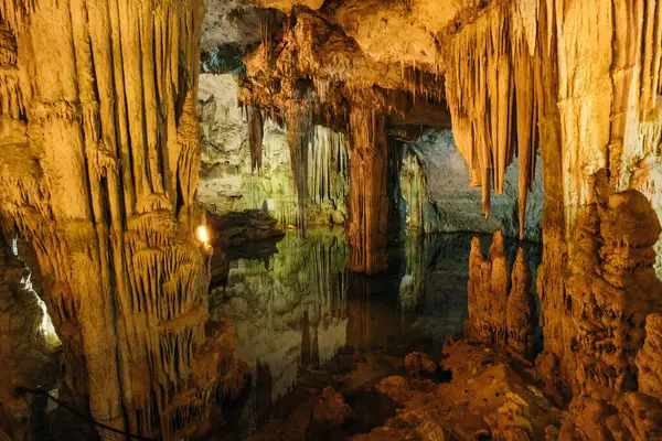 stock image  grotto Grotta di Nettuno, Capo Caccia, Alghero, Sardinia, Italy. High quality photo