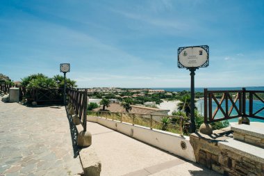 Calasetta şehir merkezinde, Sant Antioco adasında, Sardinya. Yüksek kalite fotoğraf