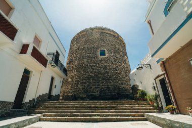 Calasetta şehir merkezinde, Sant Antioco adasında, Sardinya. Yüksek kalite fotoğraf