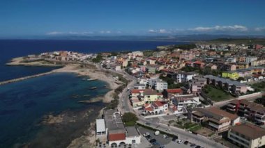 Barselona İspanya 'daki yerleşim alanının havadan görüntüsü. Yüksek kalite 4k görüntü