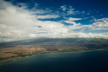 Maui, Hawaii 'nin havadan görünüşü. Yüksek kalite fotoğraf