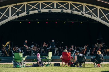 Winnipeg, Manitoba, Kanada - Ekim 2022 Assiniboine Park 'taki Pavilion WAG. Yüksek kalite fotoğraf