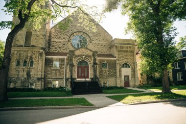 Şehir merkezi Winnipeg, Manitoba, Kanada - 20 Temmuz 2024. Yüksek kalite fotoğraf