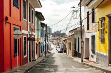 San Cristobal de las Casas, Chiapas, Meksika - 2 Nisan 2024 Sokak manzarası. Yüksek kalite fotoğraf