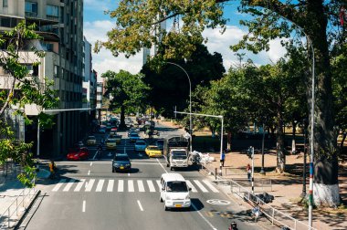 Cali, Kolombiya, 22 Şubat 2024, Rivera Cali nehri nehir bulvarının yanında. Yüksek kalite fotoğraf