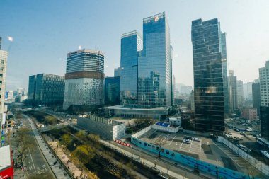 view of skyscrapers in seoul, south korea - 2 may 2024. High quality photo clipart