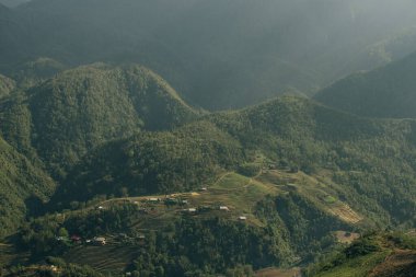 Rice terraces in Ta Van, Muong Hoa Valley, Sa Pa, Vietnam. High quality photo clipart