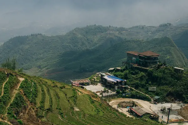 stock image Rice terraces in Ta Van, Muong Hoa Valley, Sa Pa, Vietnam. High quality photo