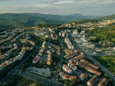 Aerial view of Nuoro, Province of Nuoro, Italy. High quality photo clipart