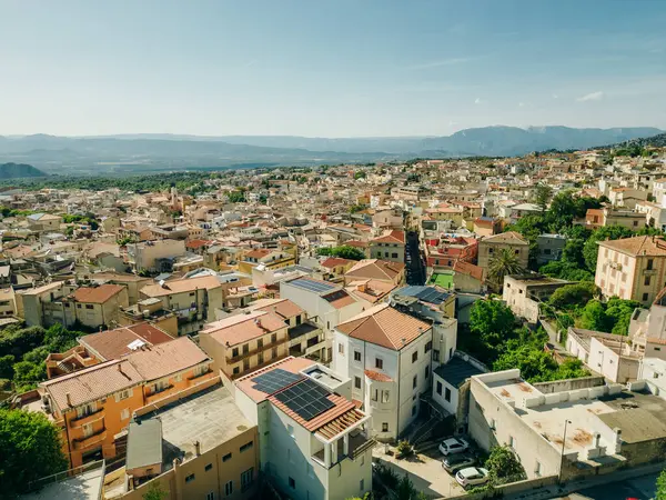 stock image Aerial view of Dorgali, Nuoro, Sardinia, Italy. High quality photo