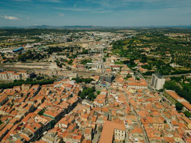 Sassari Sardegna İtalya Hava Aracı Görüntüsü. Yüksek kalite fotoğraf