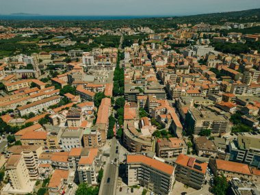 Sassari Sardegna İtalya Hava Aracı Görüntüsü. Yüksek kalite fotoğraf