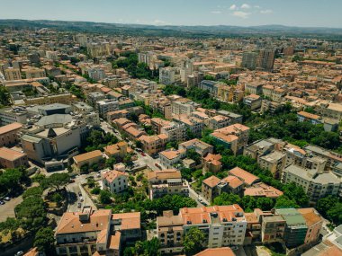 Sassari Sardegna İtalya Hava Aracı Görüntüsü. Yüksek kalite fotoğraf