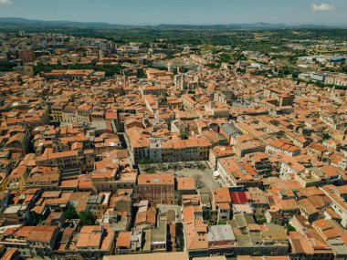 Sassari Sardegna İtalya Hava Aracı Görüntüsü. Yüksek kalite fotoğraf