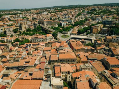 Sassari Sardegna İtalya Hava Aracı Görüntüsü. Yüksek kalite fotoğraf