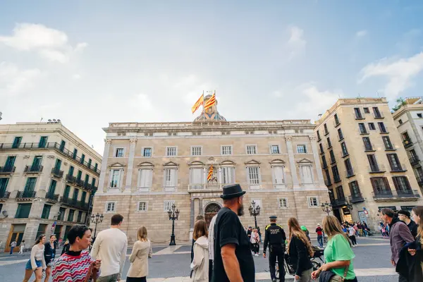 stock image Generalitat of Catalonia Palace in Barcelona, Sant Jaume square. High quality photo