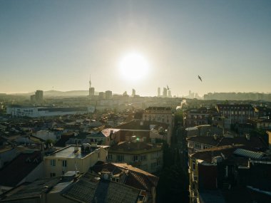 İstanbul 'un Anadolu tarafının havadan panoramik görüntüsü. İstanbul, Türkiye. Yüksek kalite fotoğraf