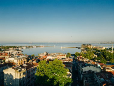 İstanbul 'un Anadolu tarafının havadan panoramik görüntüsü. İstanbul, Türkiye. Yüksek kalite fotoğraf