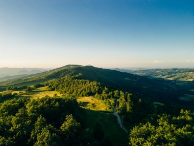 İtalya, Toskana 'daki güzel tarlalar. Yüksek kalite fotoğraf