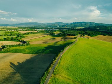 İtalya, Toskana 'daki güzel tarlalar. Yüksek kalite fotoğraf