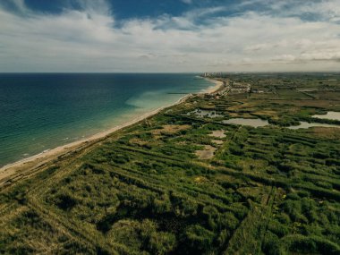 Valencia 'daki Marjal del Moro' nun hava manzarası. Yüksek kalite fotoğraf