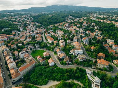 Zagreb 'in başkenti Hırvatistan' da hava manzarası. Yüksek kalite fotoğraf
