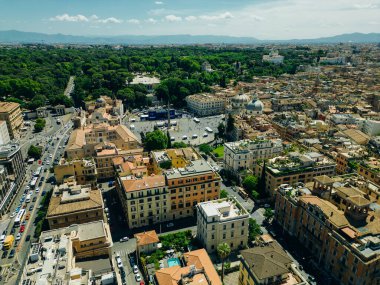 Roma şehir merkezindeki Piazza del Popolo, İtalya. Yüksek kalite fotoğraf